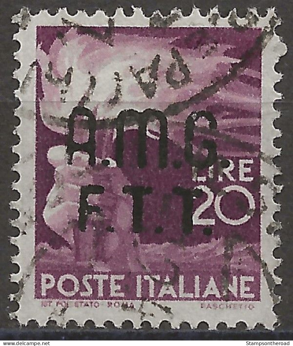 TZA13U4 - 1947/48 Trieste Zona A, Sassone Nr. 13, Francobollo Usato Per Posta °/ - Gebraucht