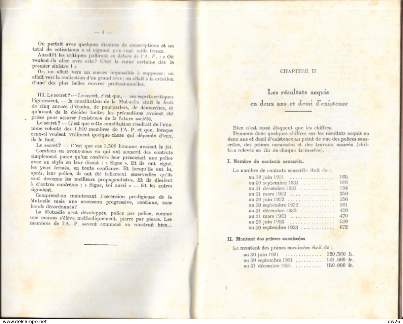 Livre De La Mutuelle De L'Association Provinciale Des Architectes Français (Risques Et Assurances) Courrier Et Adhésion - Sonstige & Ohne Zuordnung