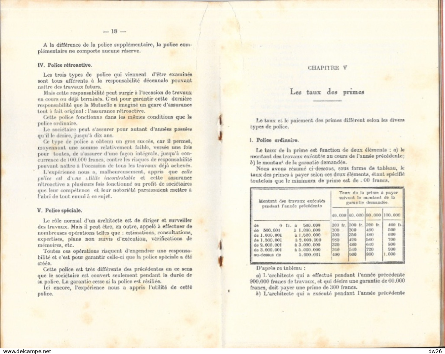 Livre De La Mutuelle De L'Association Provinciale Des Architectes Français (Risques Et Assurances) Courrier Et Adhésion - Sonstige & Ohne Zuordnung