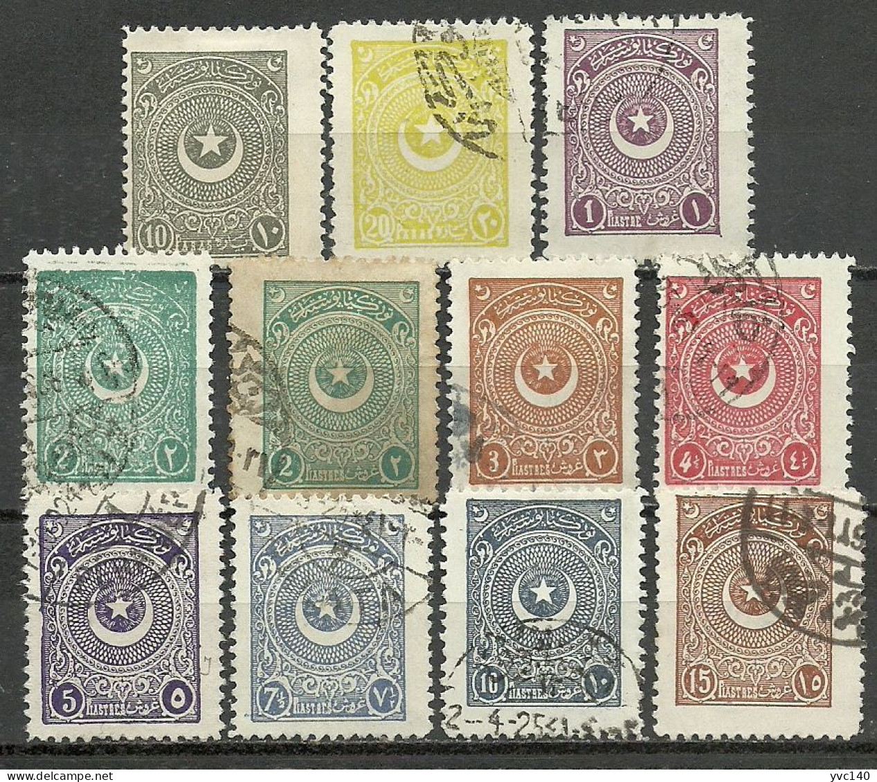 Turkey; 1924 2nd Star&Crescent Issue Stamps(Complete Set) - Gebraucht