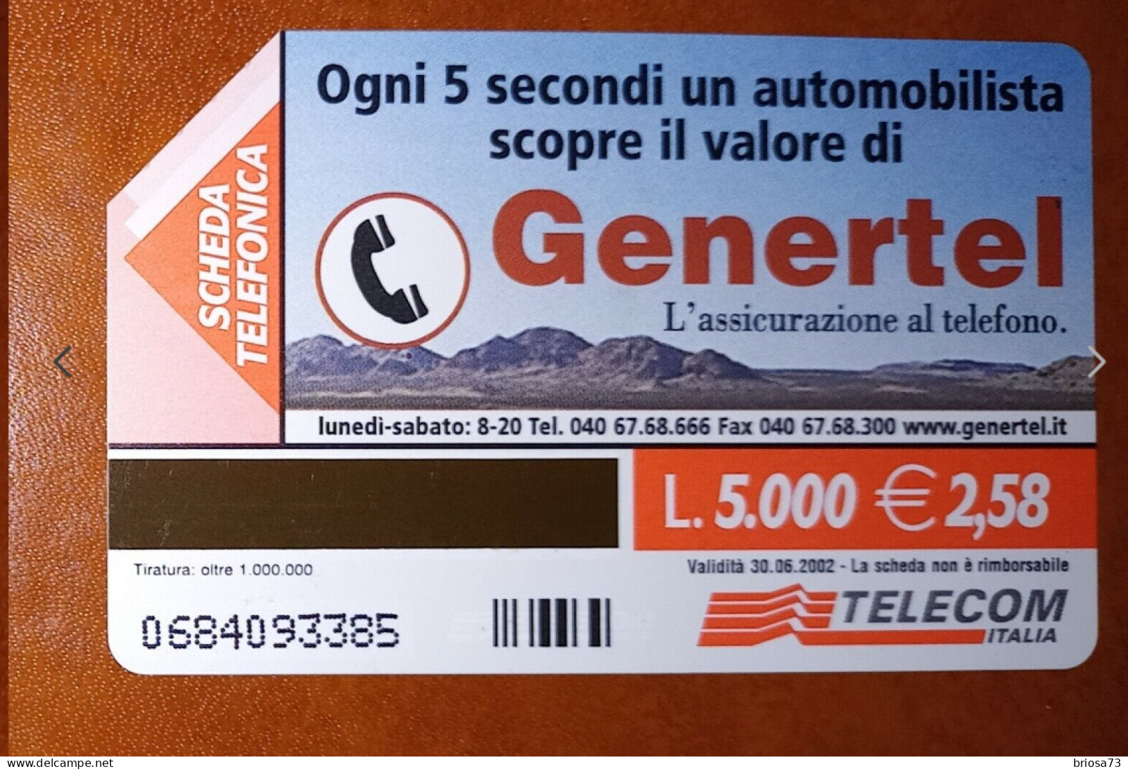 Telefonica Genertel Telecom Italia., Carte Téléphonique    Utilisé - Öff. Themen-TK