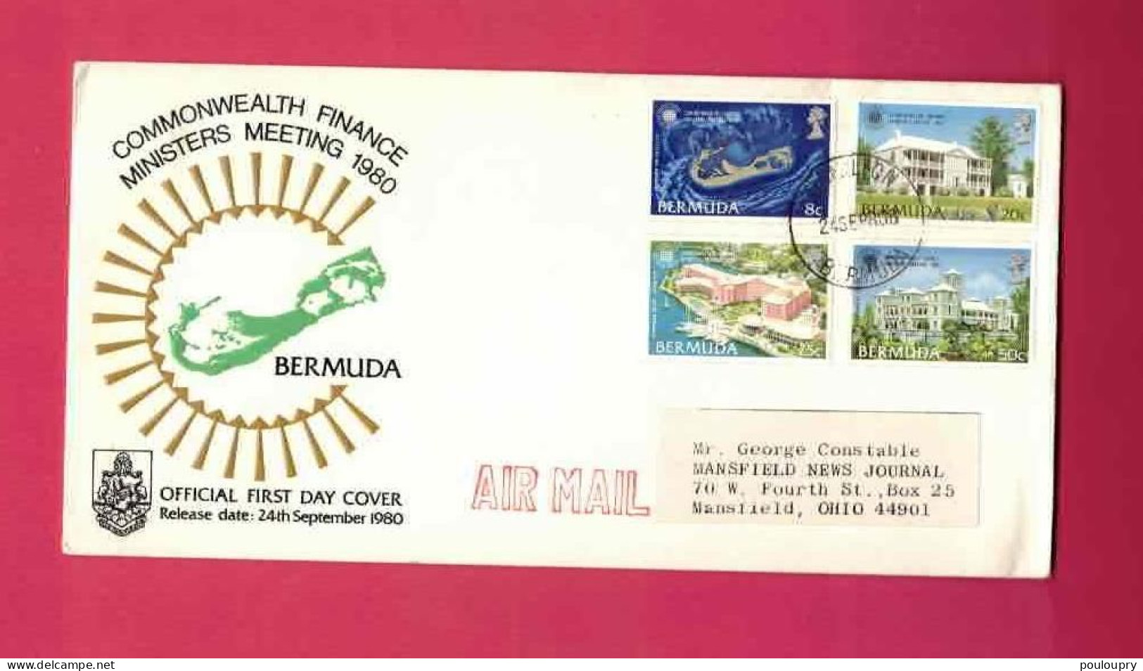 FDC De 1980 Pour Les USA - EUAN - Commonwealth Finance Ministers Meeting - Bermudas