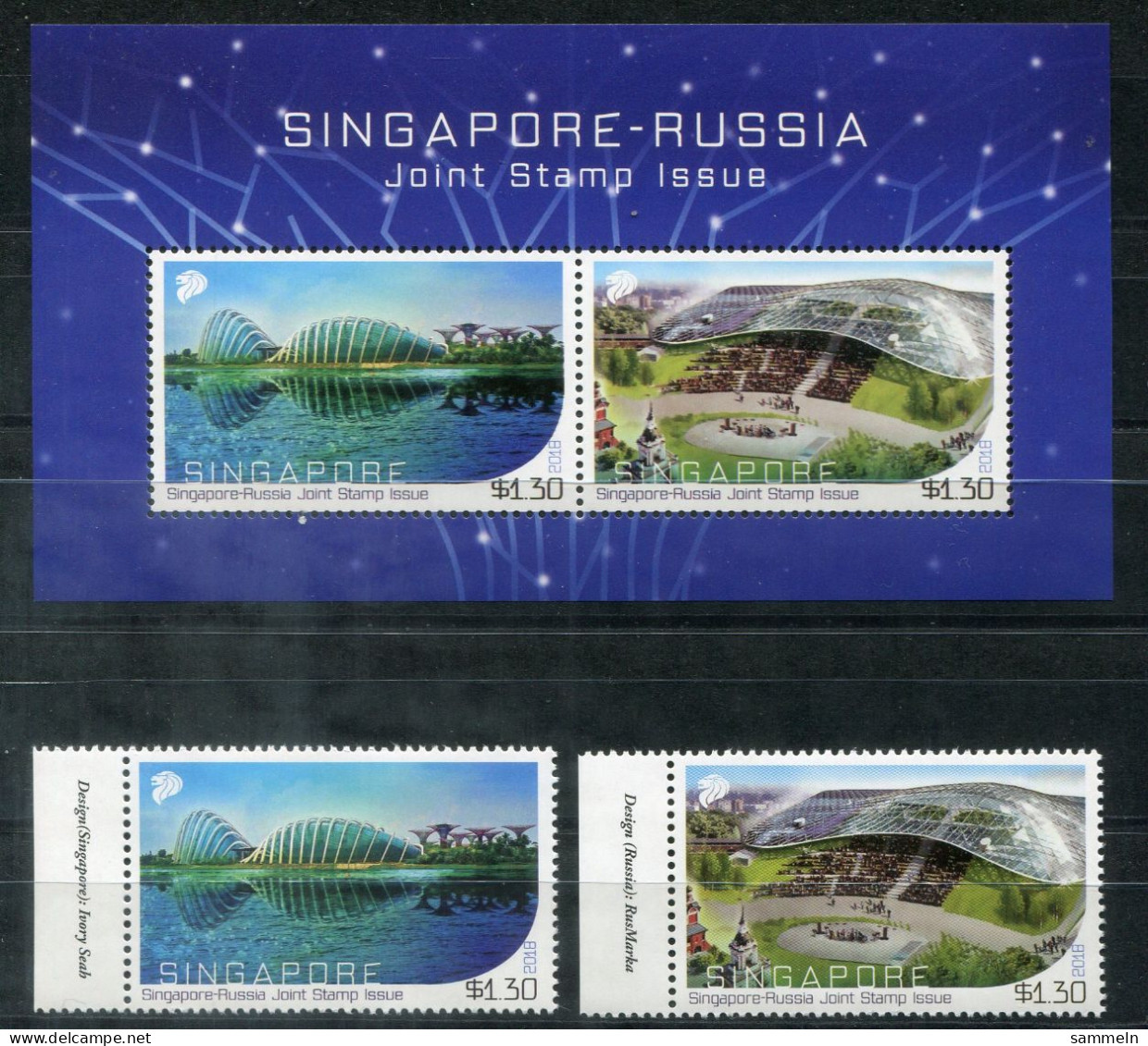 SINGAPUR 2522-2523 + Block 240 Mnh - Joint Issue Russia - SINGAPORE / SINGAPOUR - Singapore (1959-...)