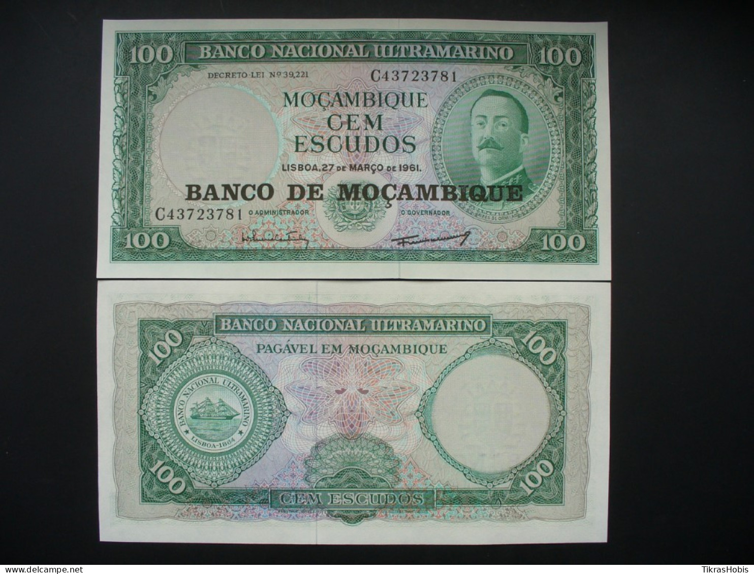 Mozambique 100 Escuda, 1976 P-117A.1 - Mozambique