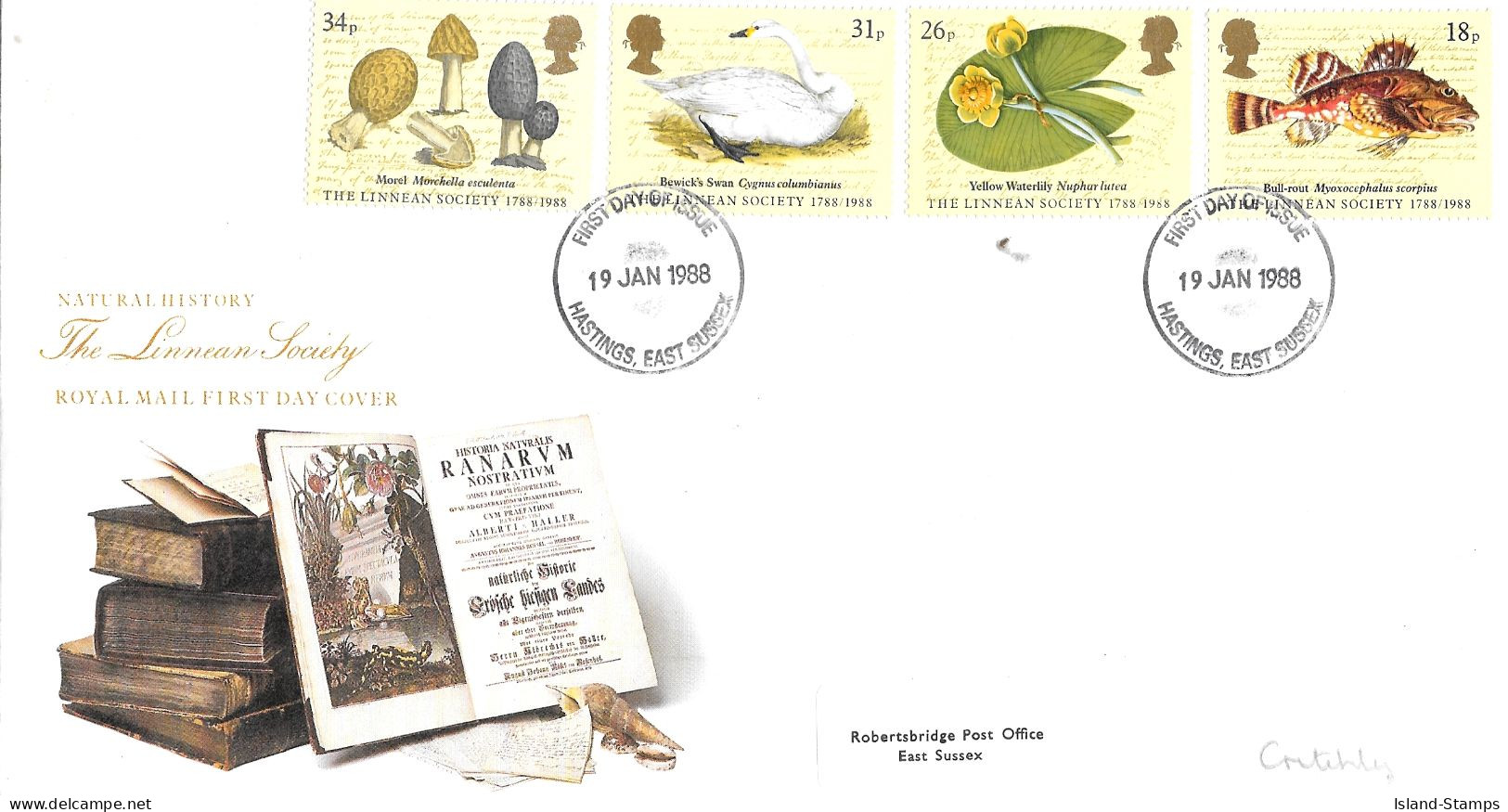 1988 Linnaean Society (2) Addressed FDC Tt - 1981-1990 Decimal Issues