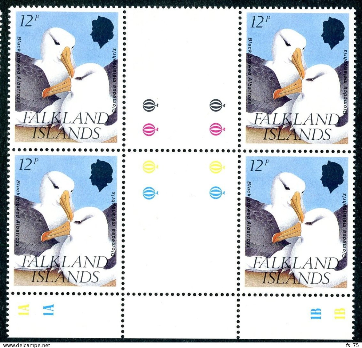 FALKLAND - YVERT 540 A 543 EN BLOC DE 4 INTERPANNEAU - SANS CHARNIERE - Islas Malvinas