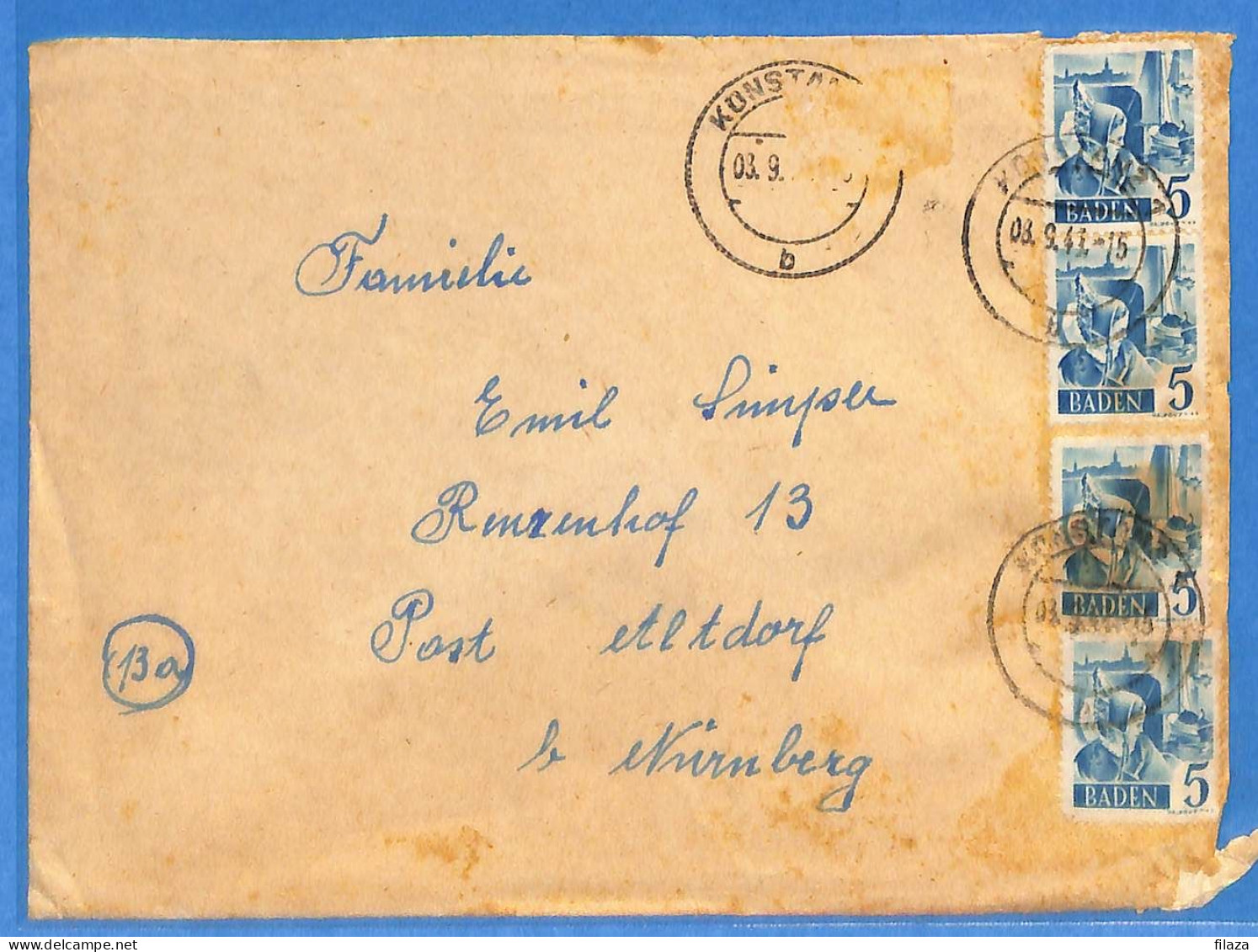 Allemagne Zone Française 1949 - Lettre De Konstanz - G30175 - Sonstige & Ohne Zuordnung