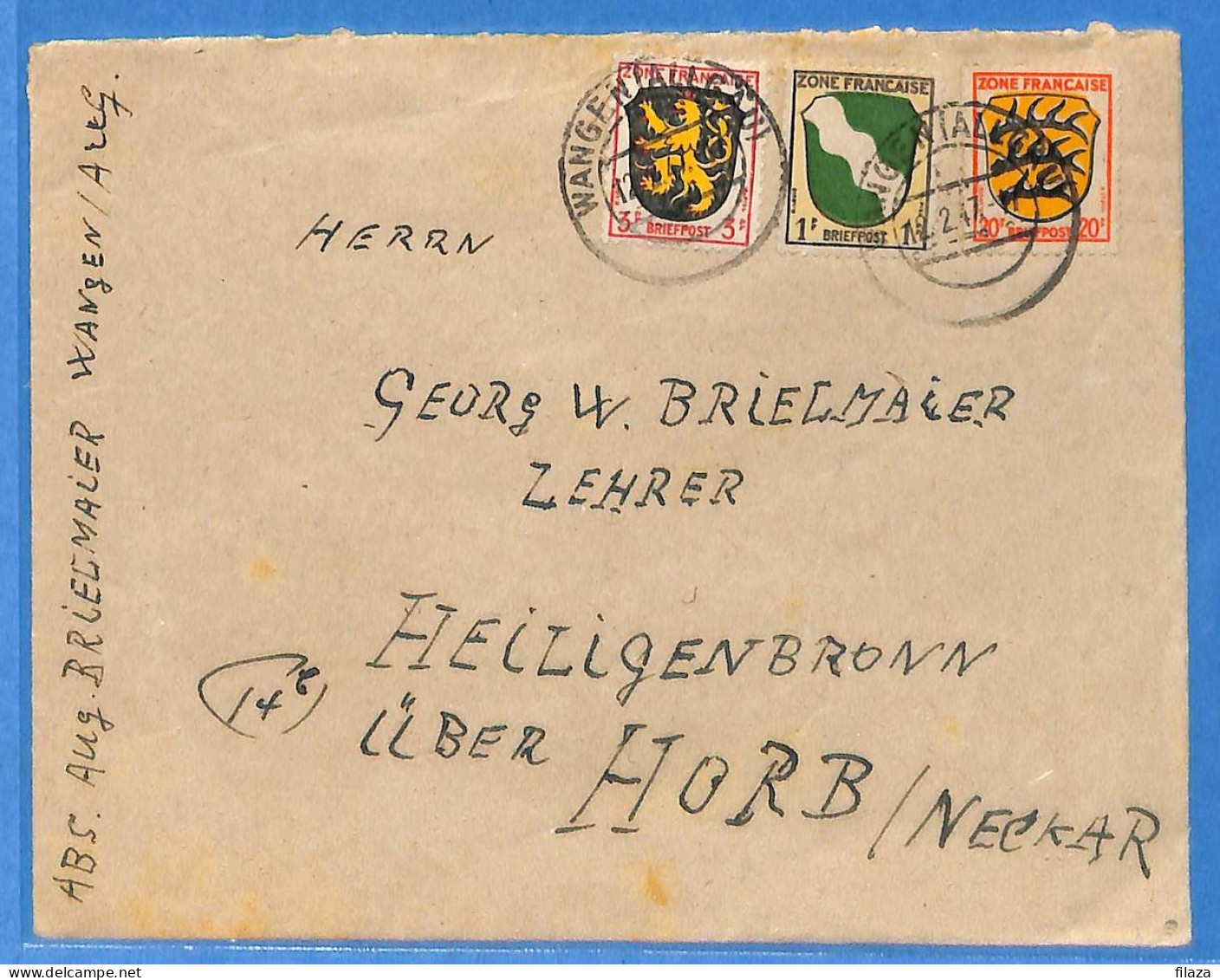 Allemagne Zone Française 1947 - Lettre De Wangen - G30168 - Other & Unclassified