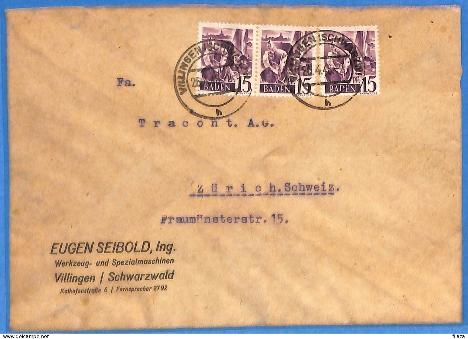 Allemagne Zone Française 1948 - Lettre De Villingen - G30159 - Altri & Non Classificati