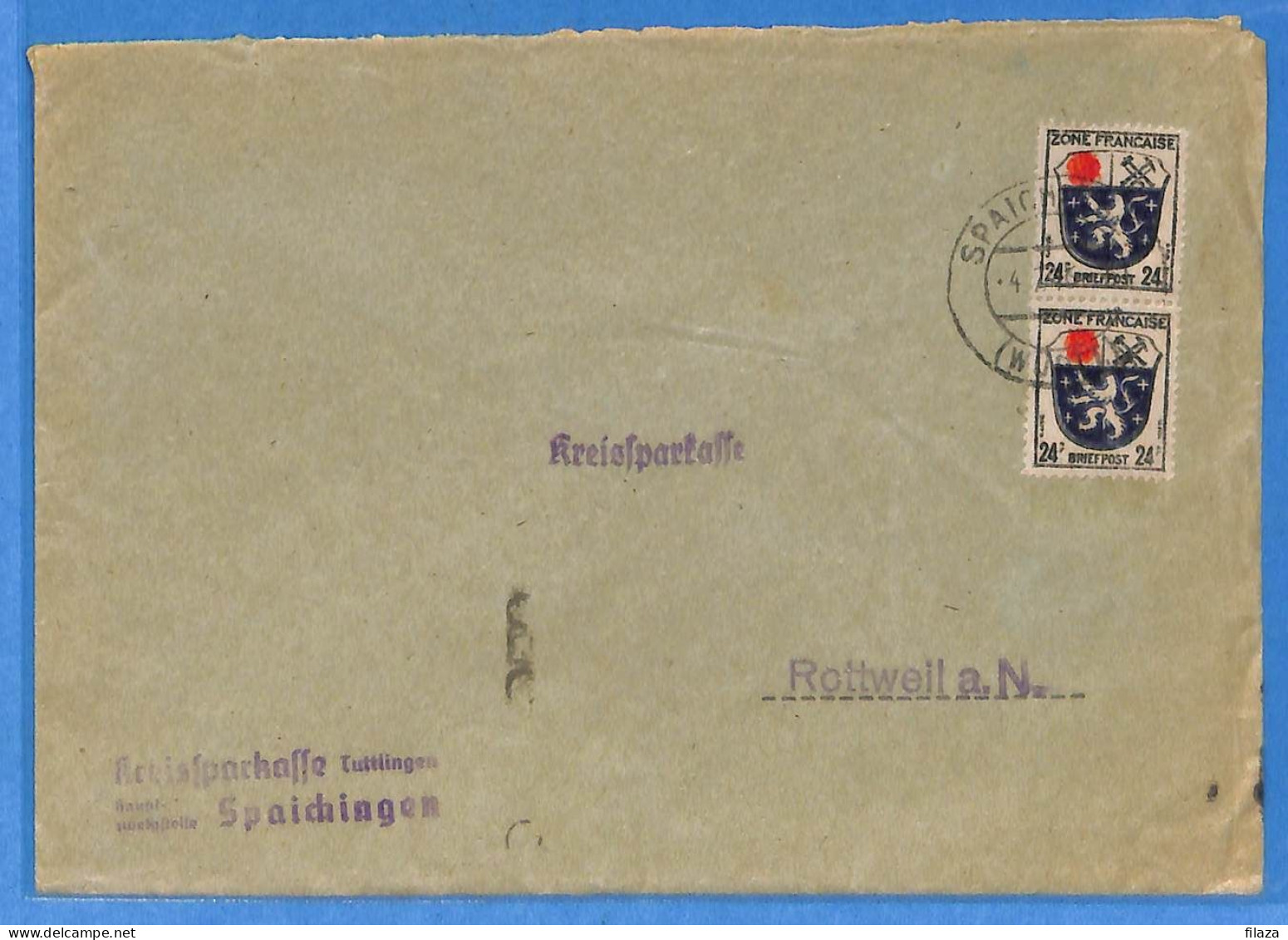 Allemagne Zone Française 1946 - Lettre De Spaichingen - G30140 - Autres & Non Classés