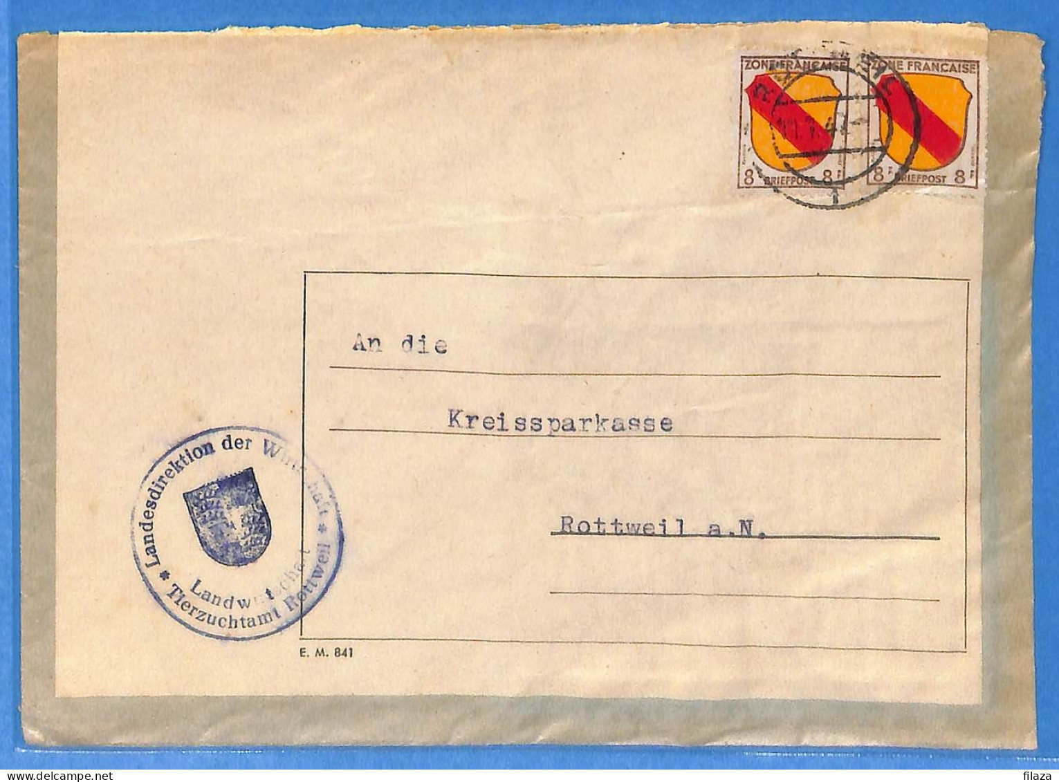 Allemagne Zone Française 1947 - Lettre De Rottweil - G30148 - Autres & Non Classés