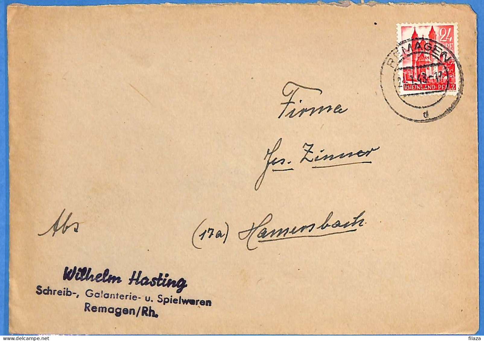 Allemagne Zone Française 1948 - Lettre De Remagen - G30145 - Other & Unclassified