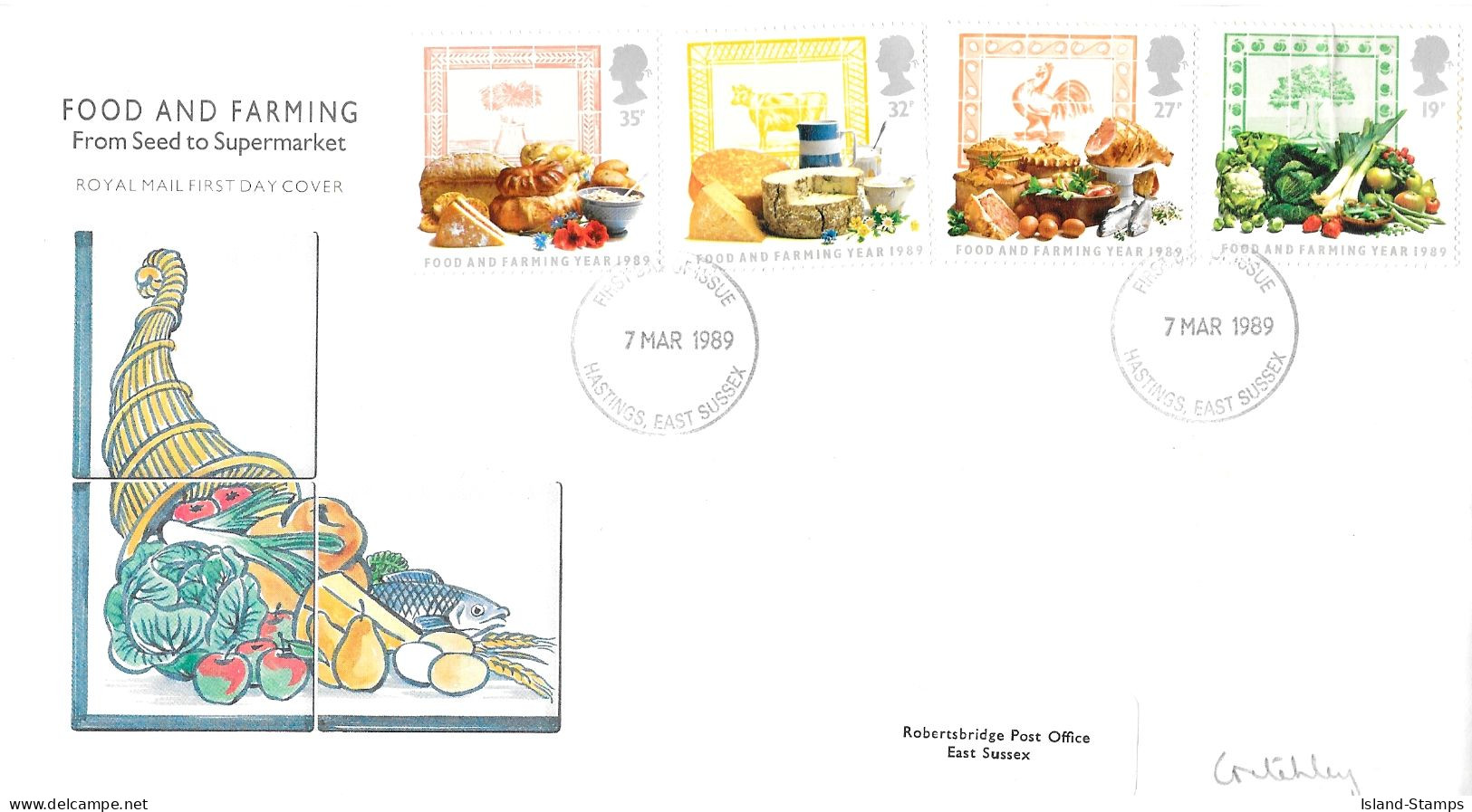 1989 Food & Farming Addressed FDC Tt - 1981-1990 Decimal Issues