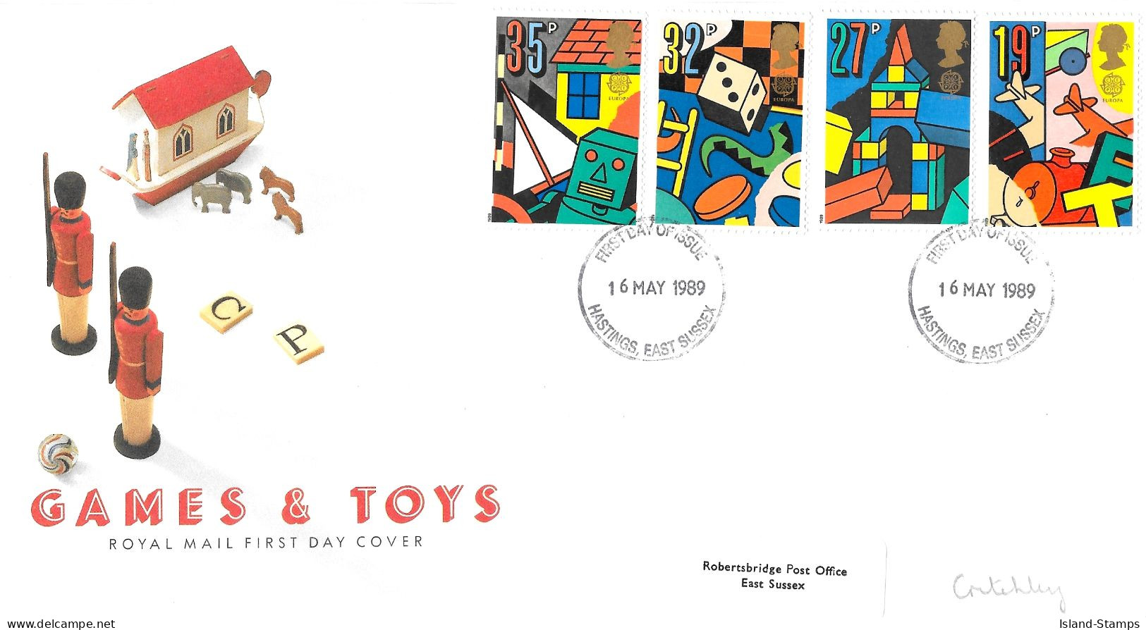 1989 Games & Toys Addressed FDC Tt - 1981-90 Ediciones Decimales