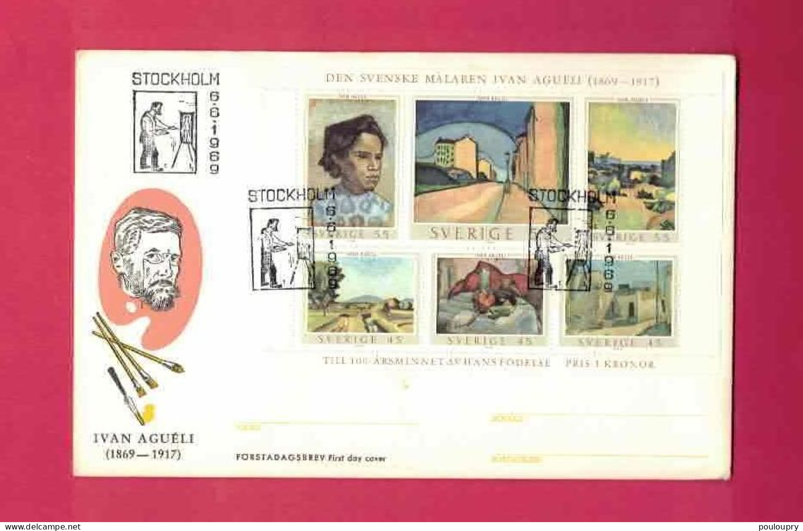 FDC De 1969 - YT N° BF 1 - Agueli - Peinture - FDC