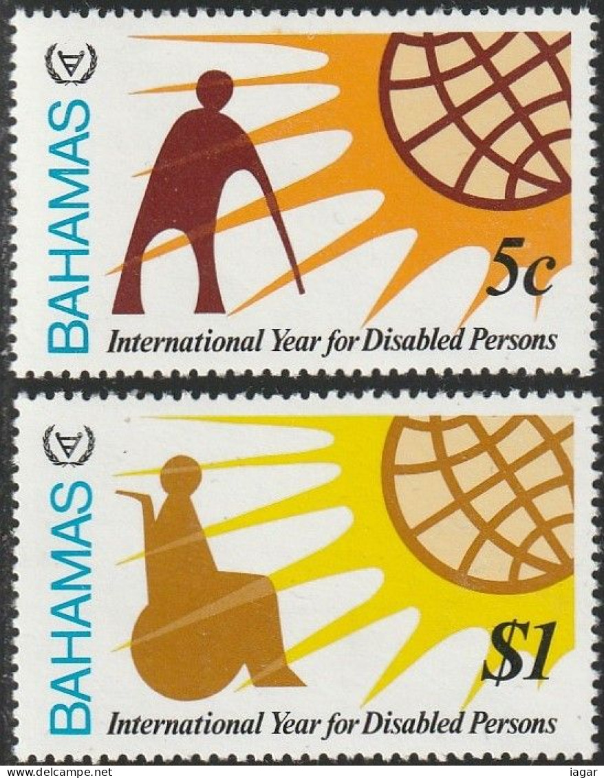 THEMATIC HEALTH:   HANDICAP. INTERNATIONAL YEAR OF DISABLED PEOPLE. SYMBOLS   -   BAHAMAS - Handicap