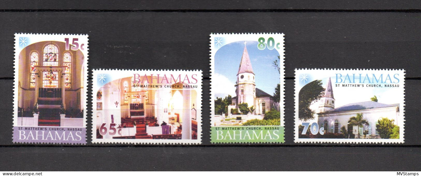 Bahamas 2003 Set St Matthews Angelican Church Stamps (Michel 1159/62) MNH - Bahamas (1973-...)