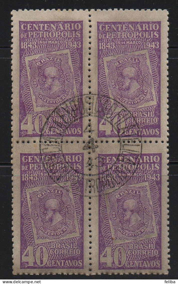 Brazil 1943 First Day Cancel On Block Of 4 - Unused Stamps