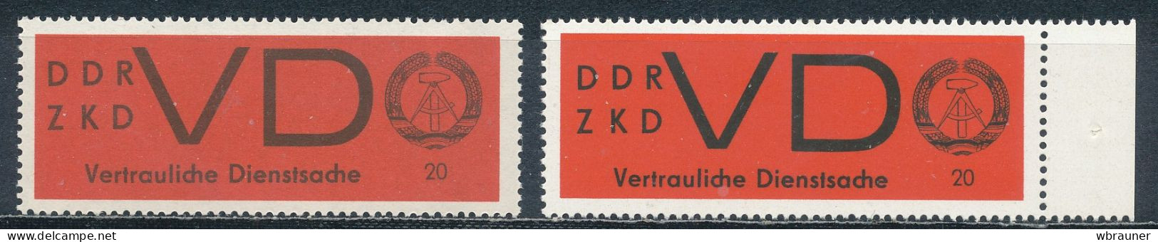 DDR Dienstmarken D 3 X + Y ** Mi. 5,60 - Neufs