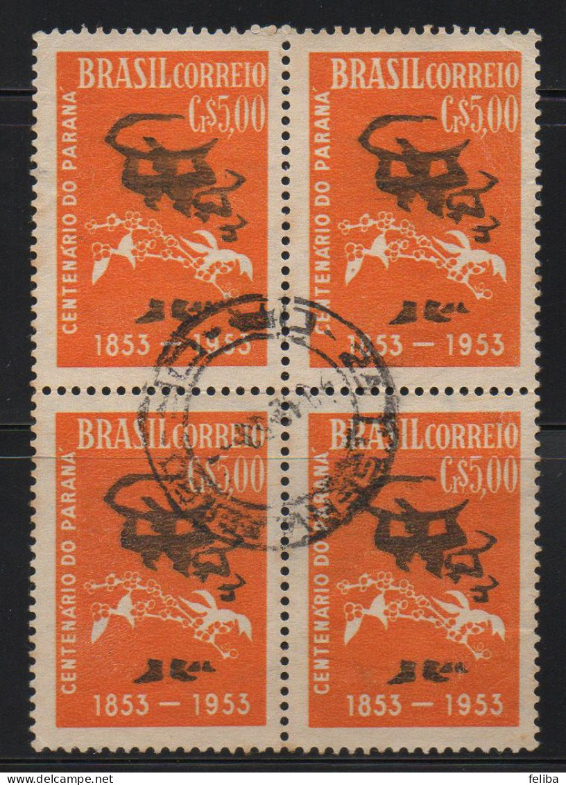 Brazil 1953 Cancel On Block Of 4 - Nuevos