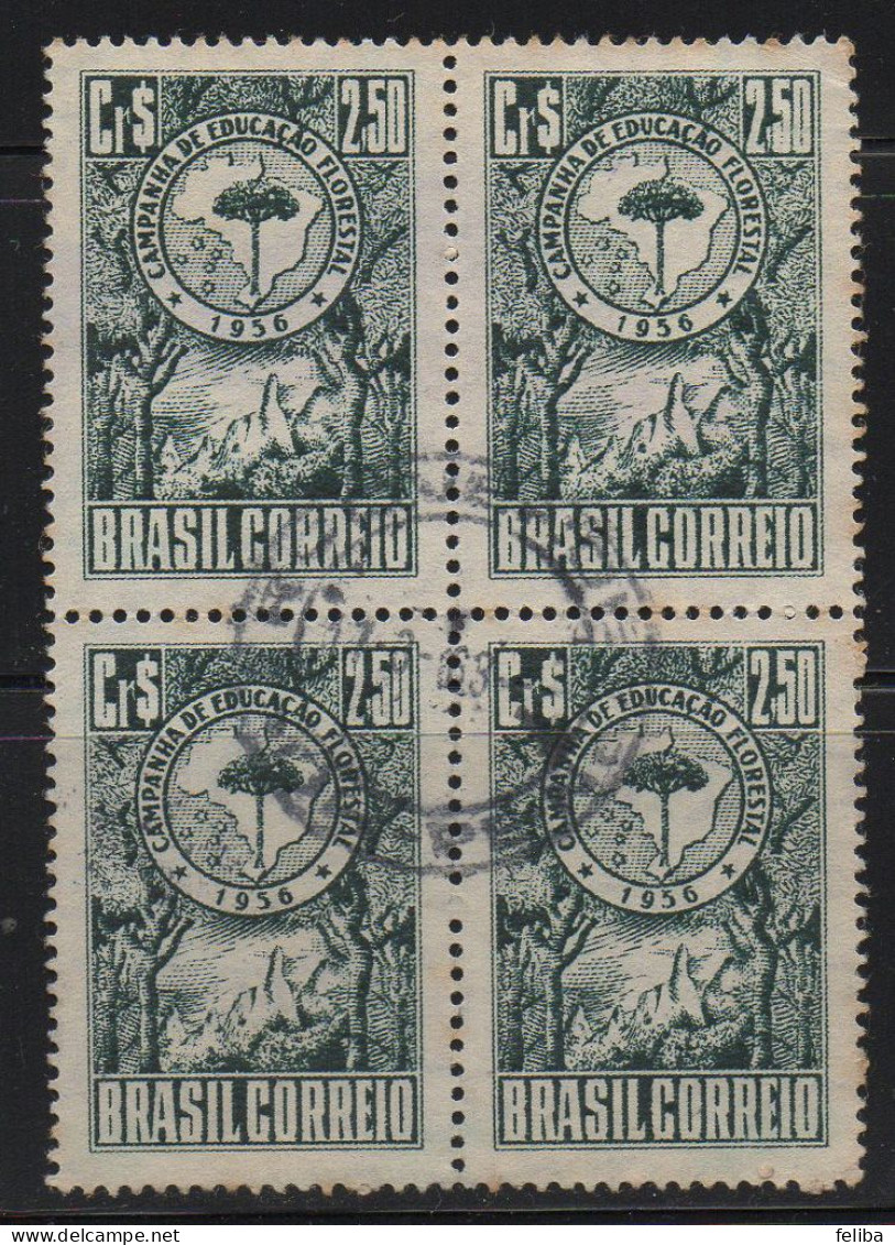 Brazil 1956 Cancel On Block Of 4 - Ungebraucht