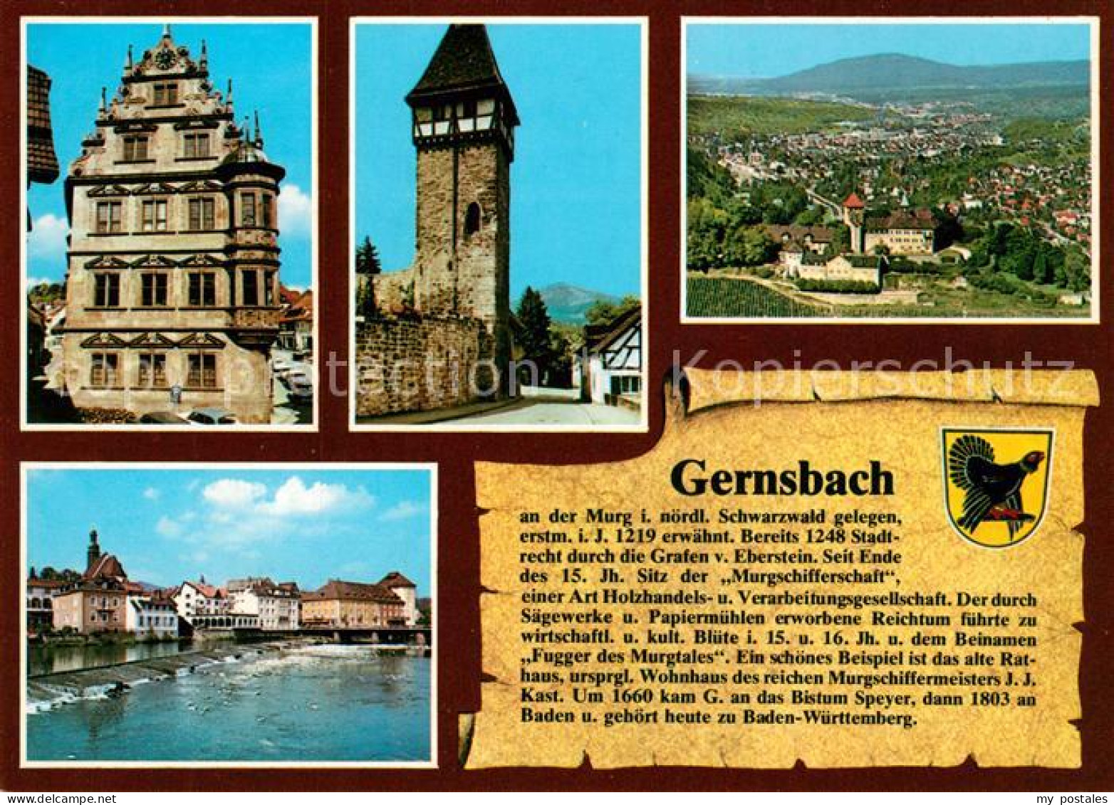 73233313 Gernsbach Altes Rathaus Storchenturm Schloss Eberstein Murg Gernsbach - Gernsbach