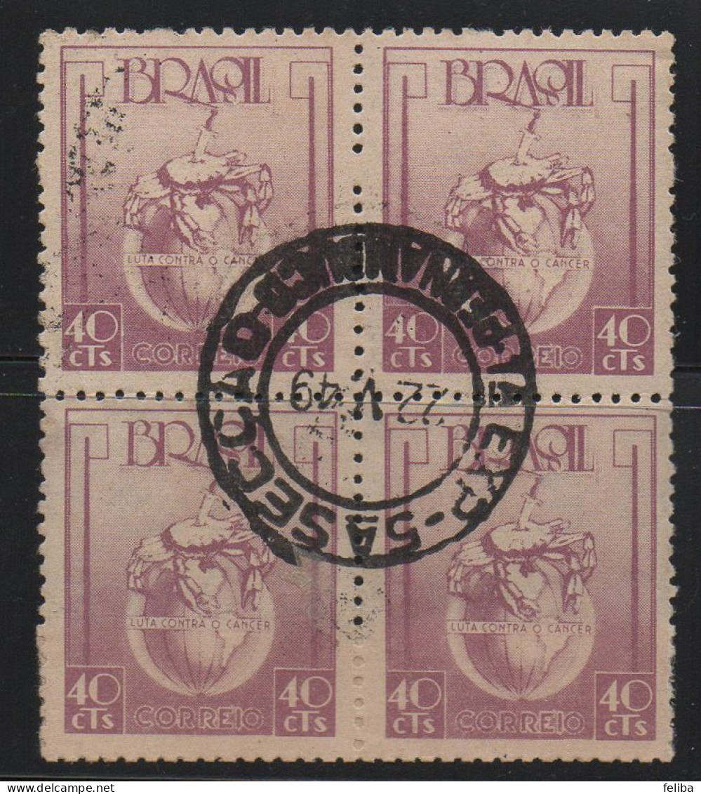 Brazil 1948 Cancel On Block Of 4 - Unused Stamps