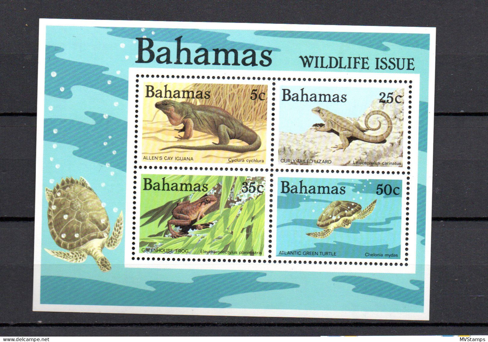 Bahamas 1984 Sheet Reptiles/lizzards (michel Block 43) Nice MNH - Bahama's (1973-...)
