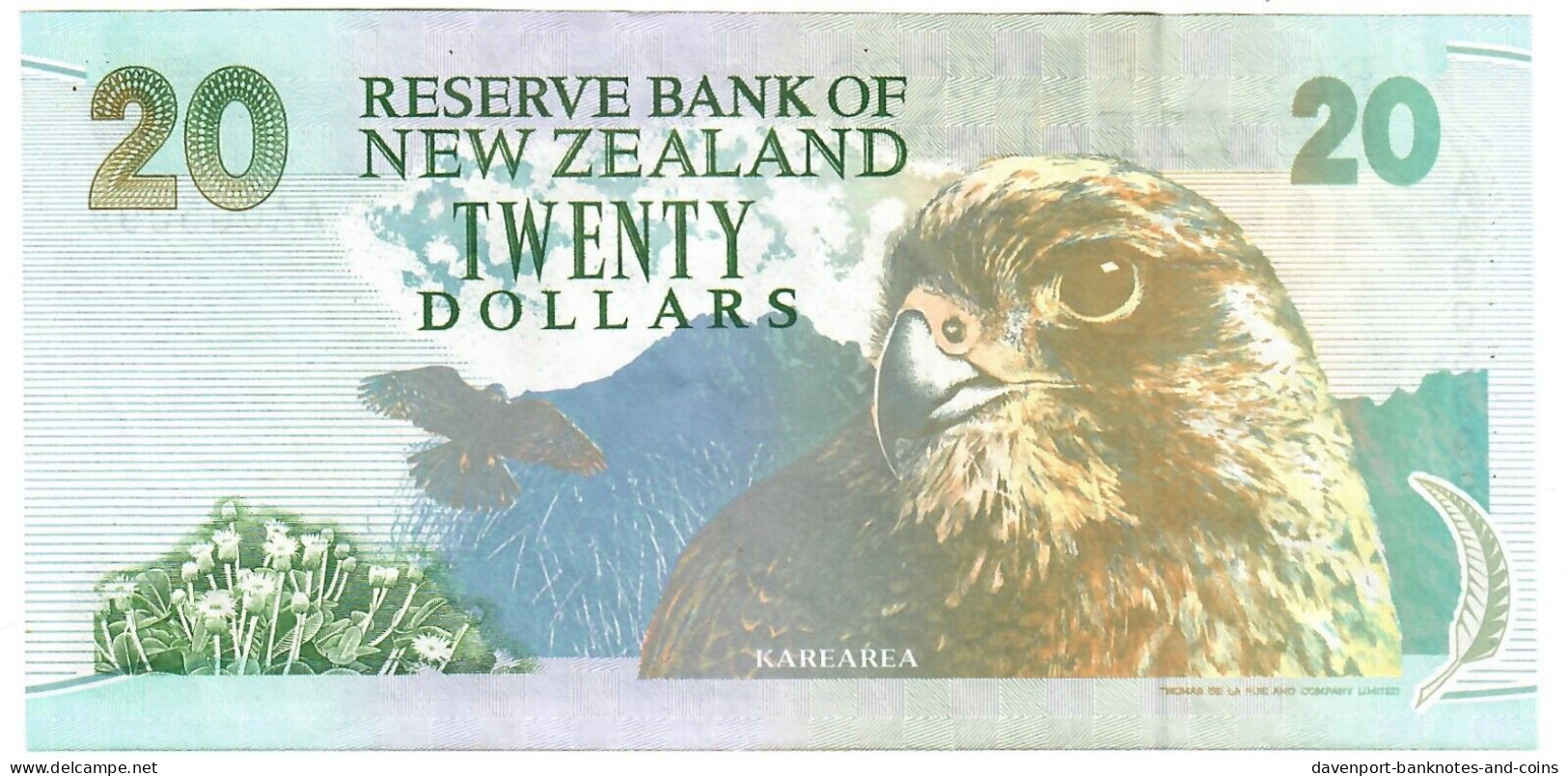 New Zealand 20 Dollars 1992 AUNC "Brash" AA Prefix - New Zealand