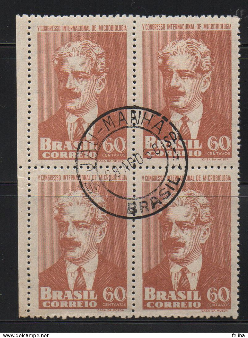 Brazil 1950 Cancel On Block Of 4 - Unused Stamps