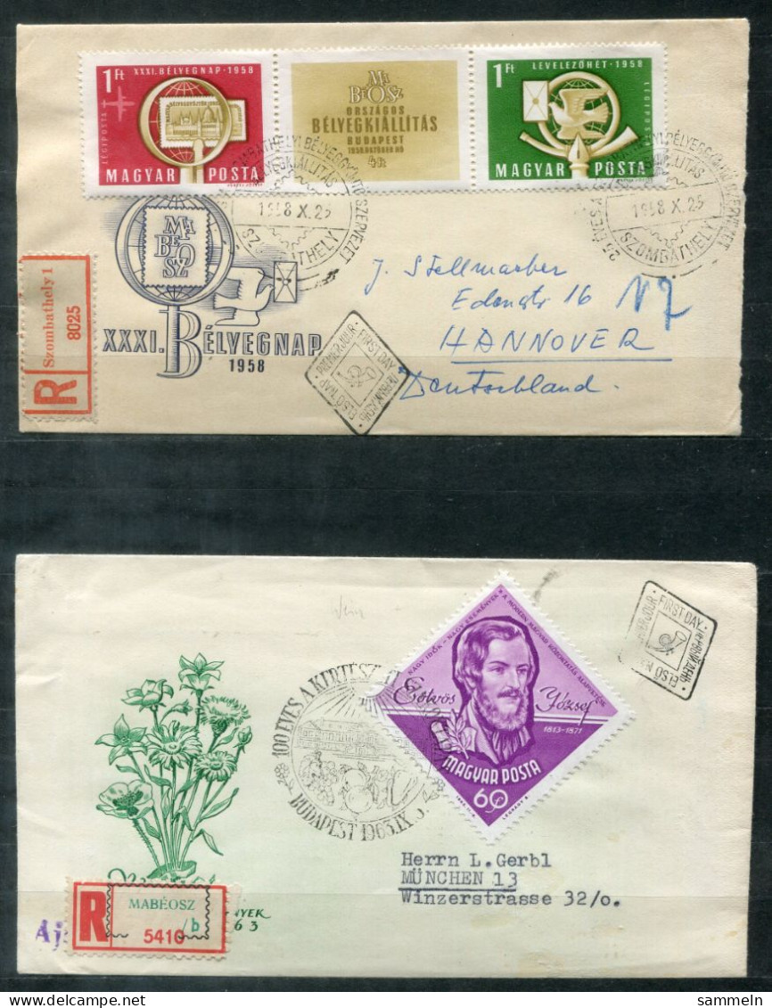 UNGARN - 2 R-FDC Mit Zus.-Frankatur - UNO, ONU - HUNGARY / HONGRIE - Briefe U. Dokumente