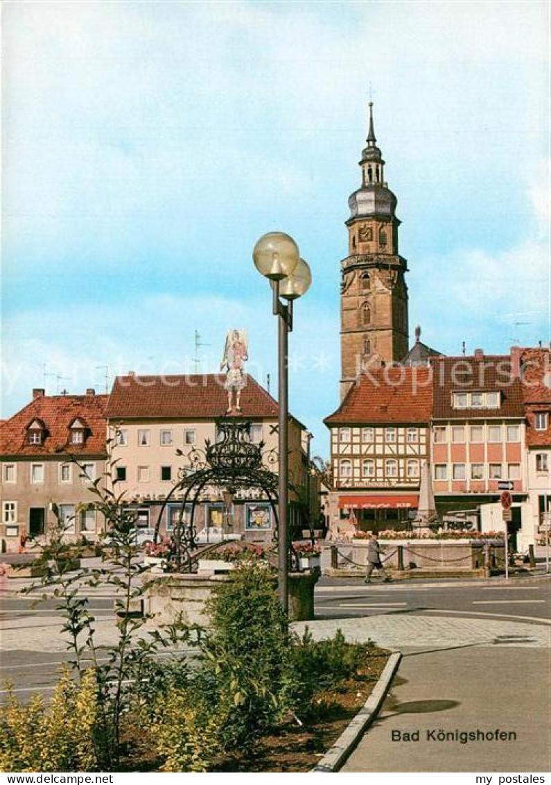 73232631 Bad Koenigshofen Rathaus Brunnen  Bad Koenigshofen - Bad Koenigshofen