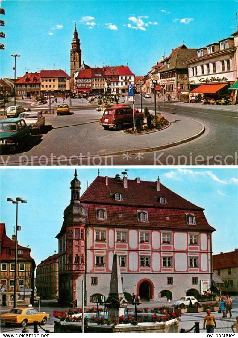 73232630 Bad Koenigshofen Marktplatz Schlundhaus Rathaus Vierroehrenbrunnen Bad  - Bad Königshofen