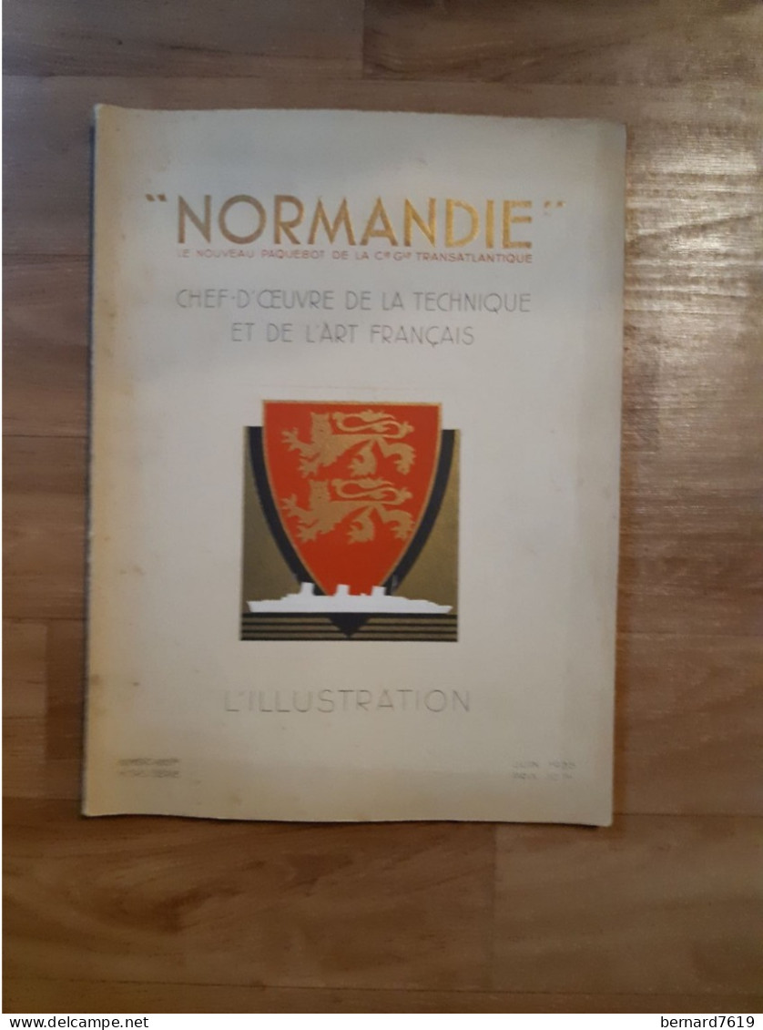 Revue L'illustration -  Normandie Le Nouveau Paquebot De La Compagnie Generale Transatlantique 1935 - L'Illustration