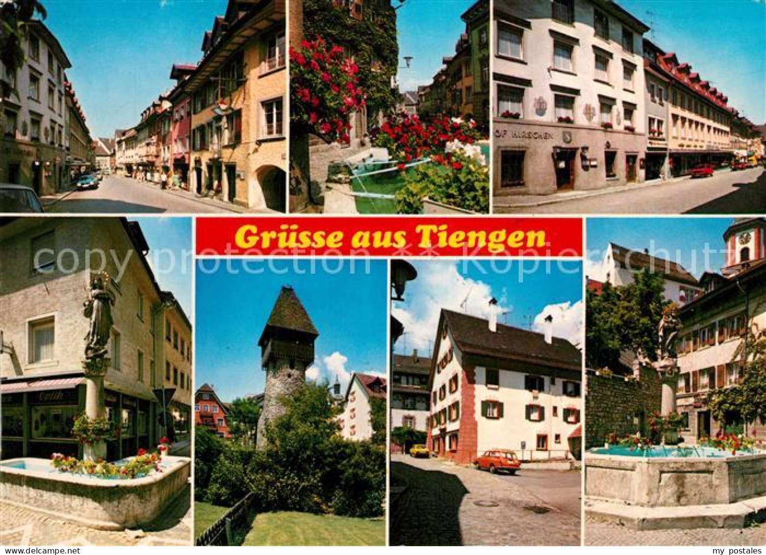 73232575 Tiengen Waldshut Brunnen Aussichtsturm Stadtansichten Tiengen Waldshut - Waldshut-Tiengen