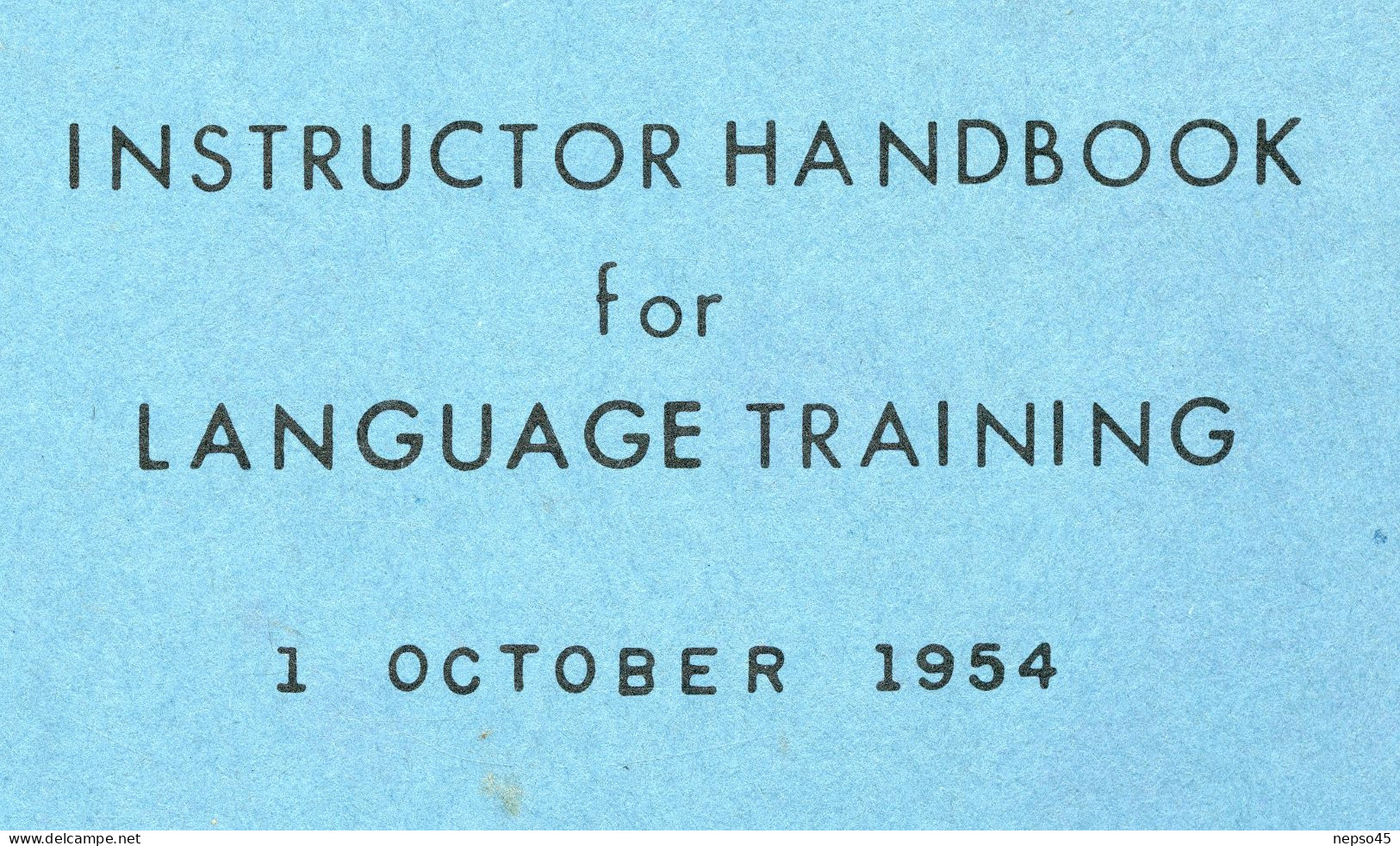 American Aviation English.Technical Phase.1954.HQ Officer Military Schools USAF.Lackland AFB.San Antonio.Texas. - Luchtvaart