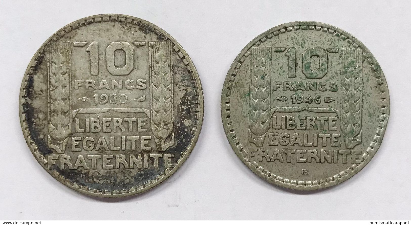 Francia France 10 Francs 1930 + 1946 Turin E.1446 - 10 Francs