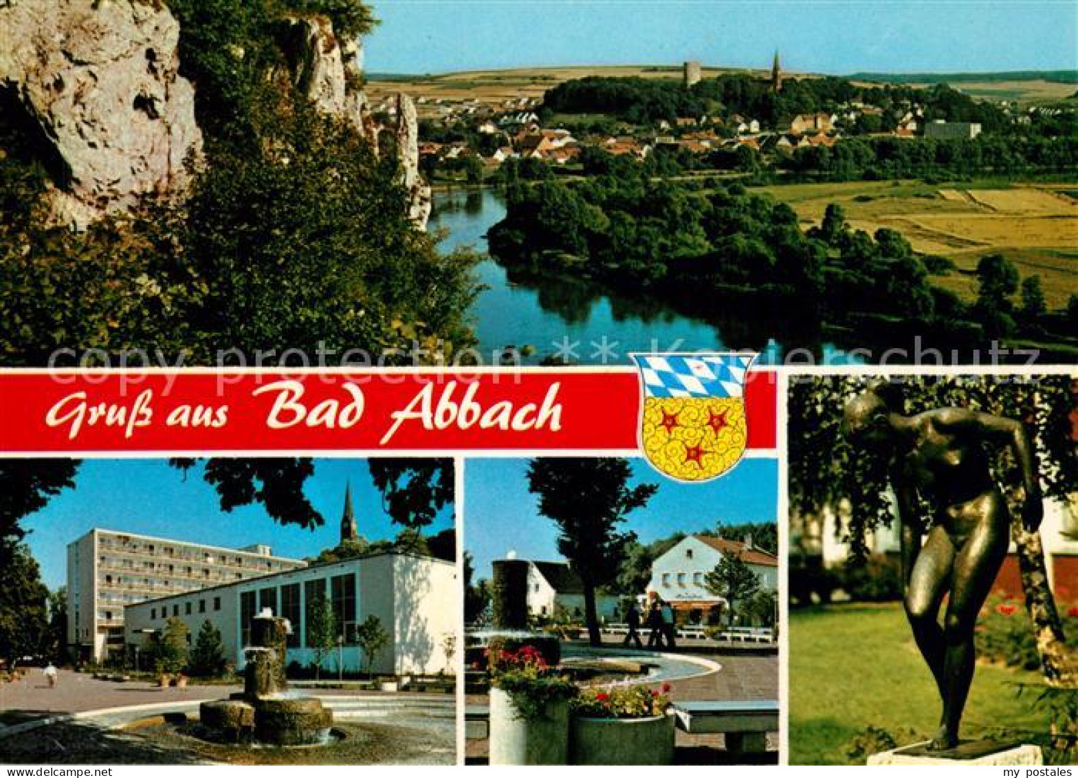 73232557 Bad Abbach Panorama Stadtansicht Statue Brunnen Kurpark Bad Abbach - Bad Abbach