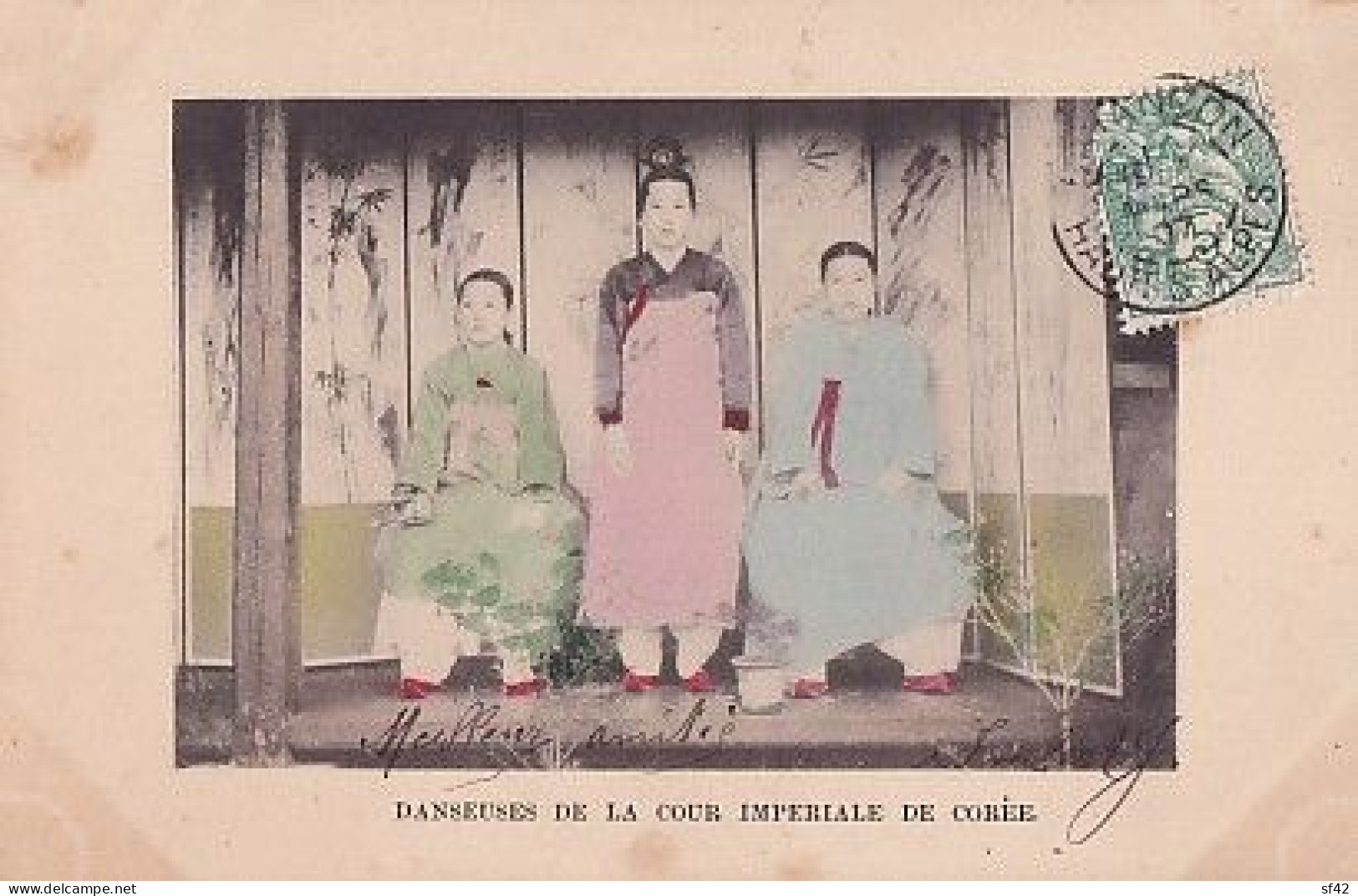 DANSEUSES DE LA COUR IMPERIALE DE COREE       Carte Colorisée         Précurseur - Corée Du Sud