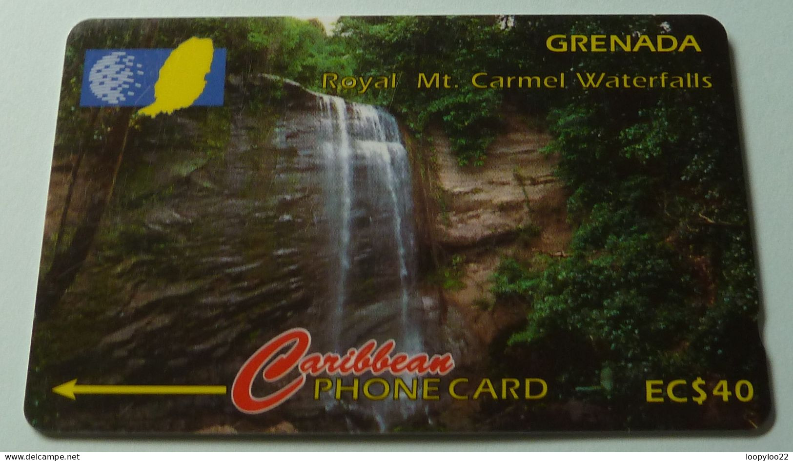 GRENADA - GRE-148CGRD - GPT - $40 - Royal Mt Carmel Waterfalls - Used - Grenade