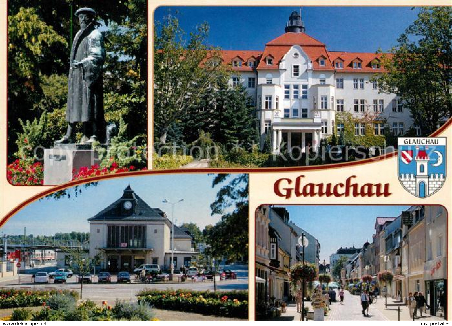 73232496 Glauchau Georgius Agricola Denkmal Kreiskrankenhaus Rudolf Virchow Bahn - Glauchau