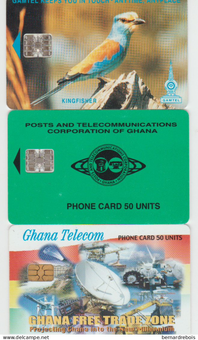 TC33 - 3 CARTES A PUCE DU GHANA Pour 2 € - Colecciones