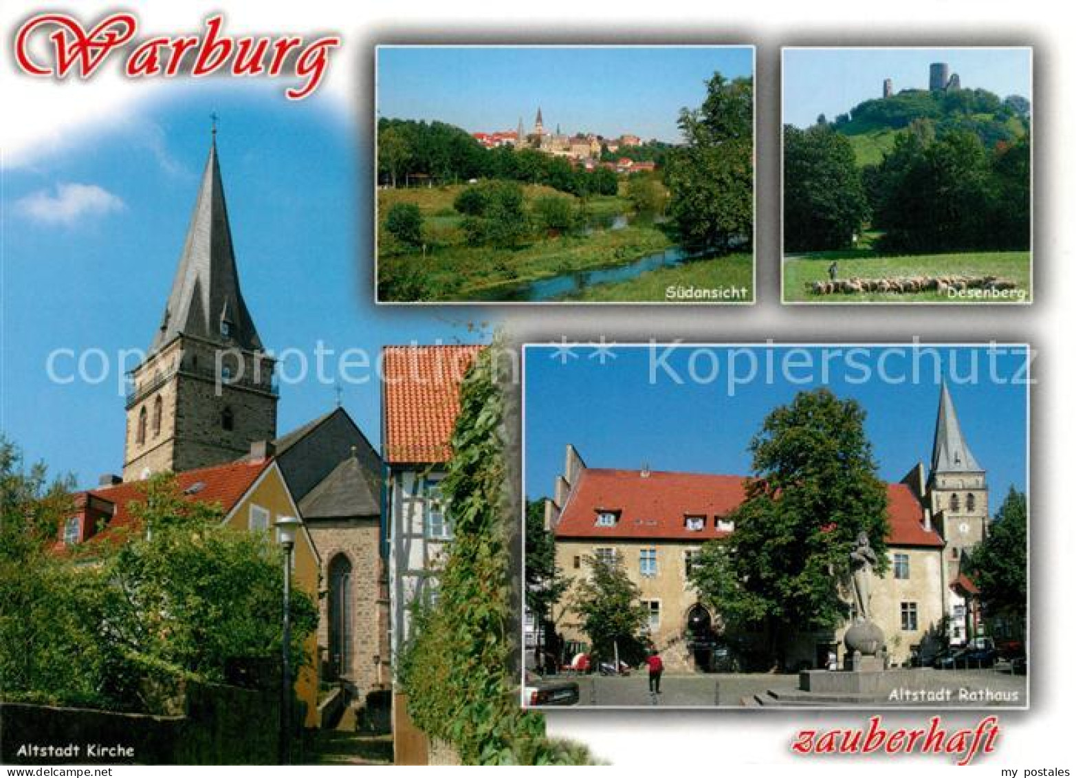 73232363 Warburg Westfalen Kirche Rathaus Desenberg Warburg Westfalen - Warburg