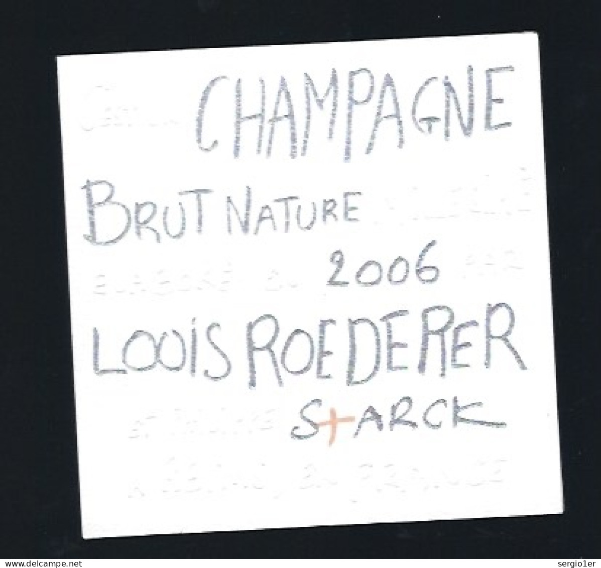 Etiquette Champagne  Brut Nature Millésime 2006 Stark Louis Roederer  Reims  Marne 51 - Champagne