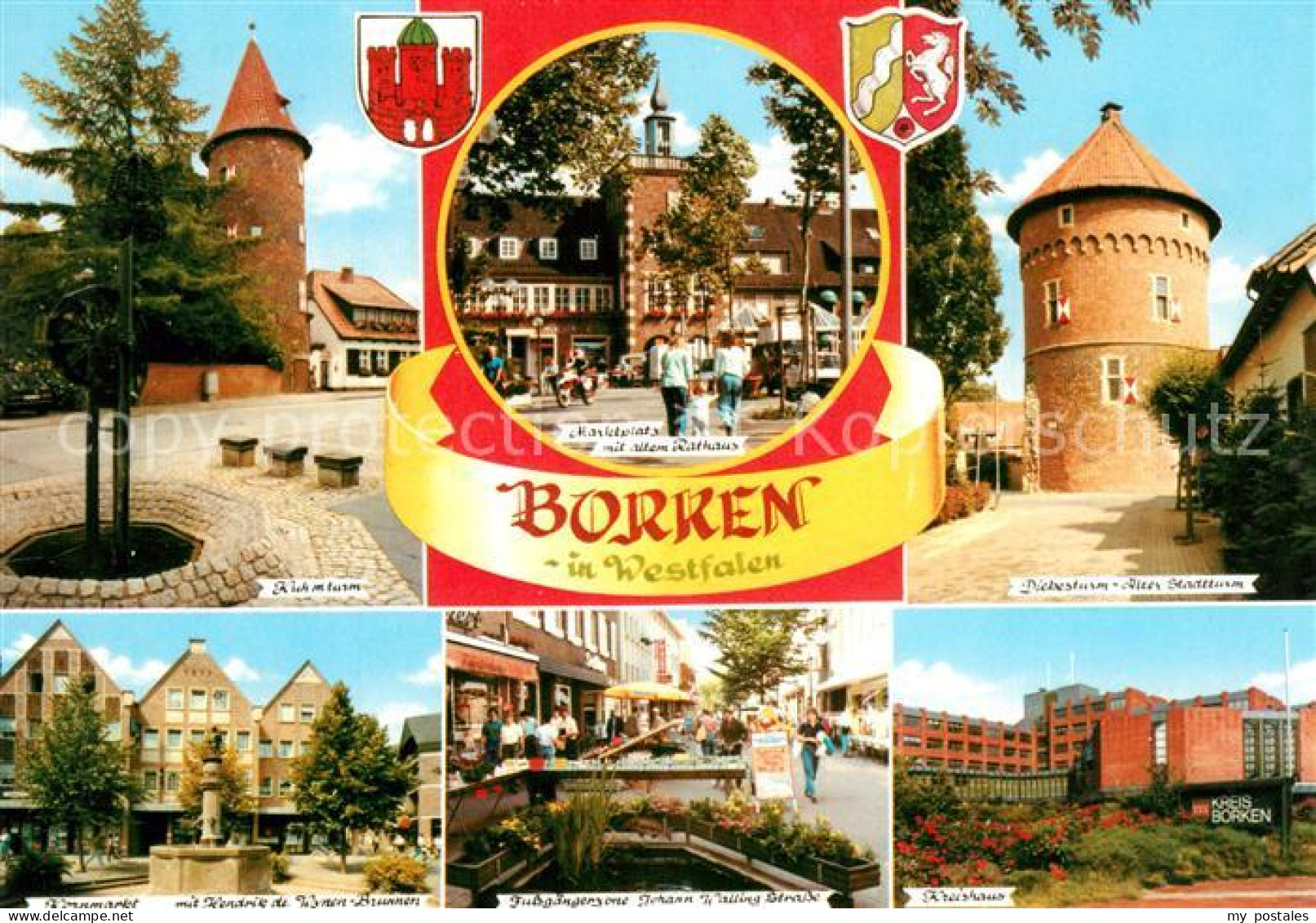 73231506 Borken Westfalen Marktplatz Alte Rathaus Kreishaus Borken Westfalen - Borken