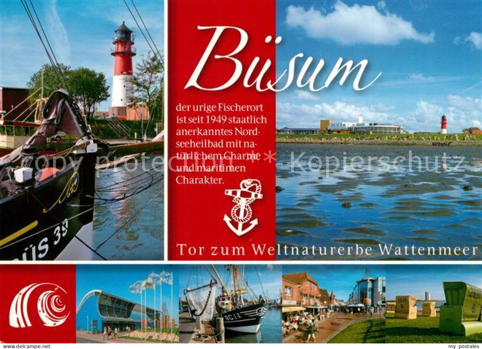 73231493 Buesum Nordseebad Leuchtturm Hafen Strand Buesum Nordseebad - Buesum