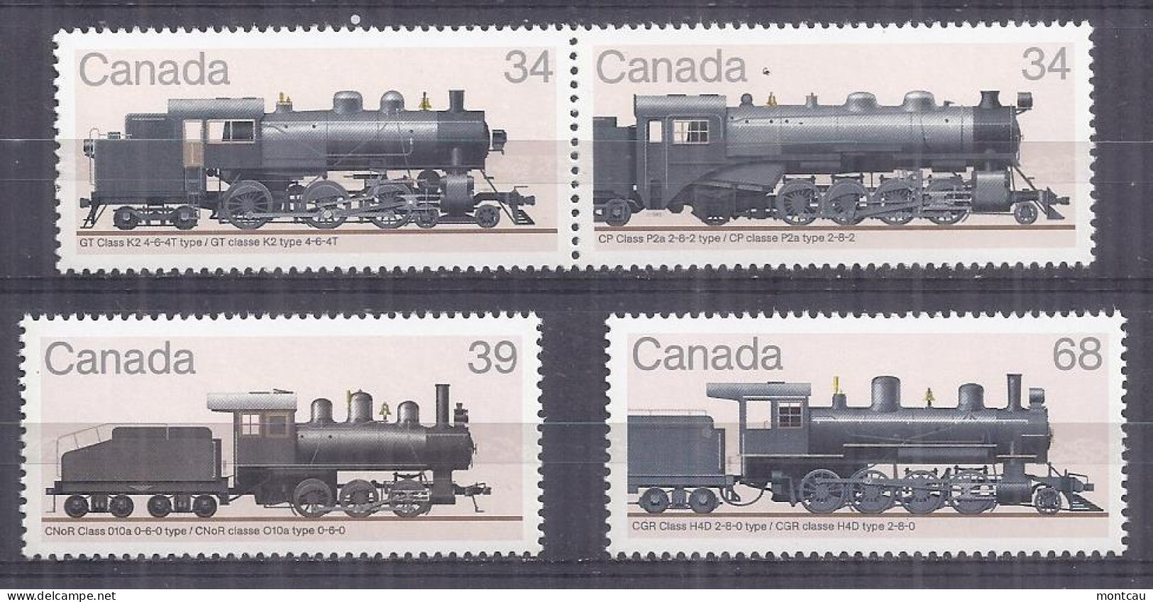 Canada 1985. Locomotoras . Sc=1071-74 (**) - Neufs