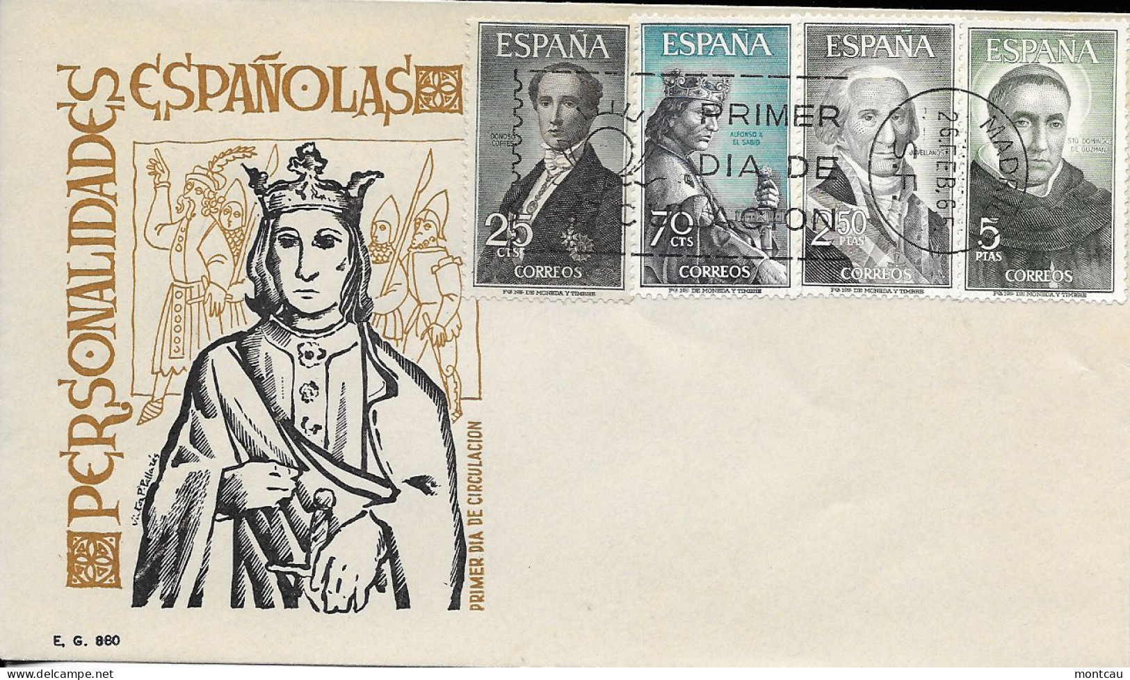 Ajedrez - Chess España 1965 FDC  -  Alfonso X El Sabio - Schach