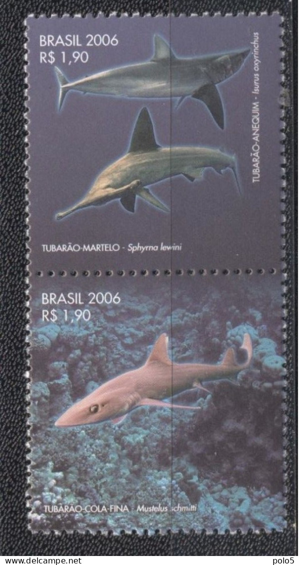 Brazil 2006-Sharks From Brazilian Coast - Ungebraucht