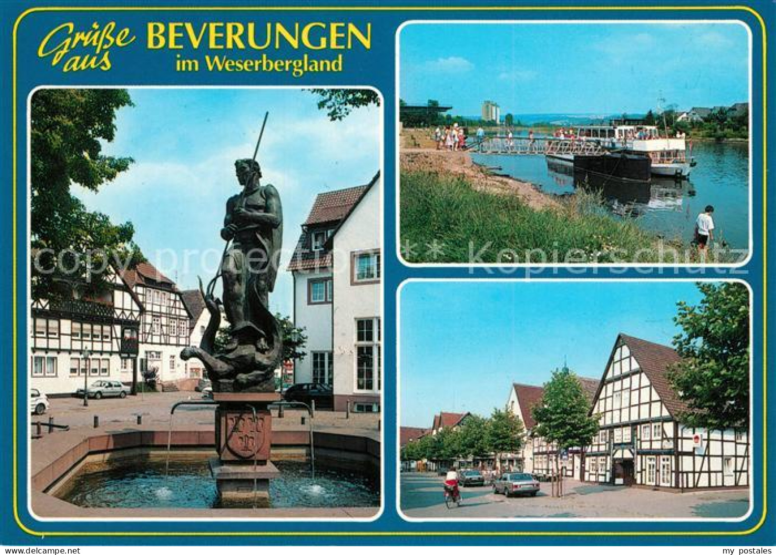 73231174 Beverungen F?hrschiffanlegestelle Brunnen Siegfried Der Drachent?ter Be - Beverungen